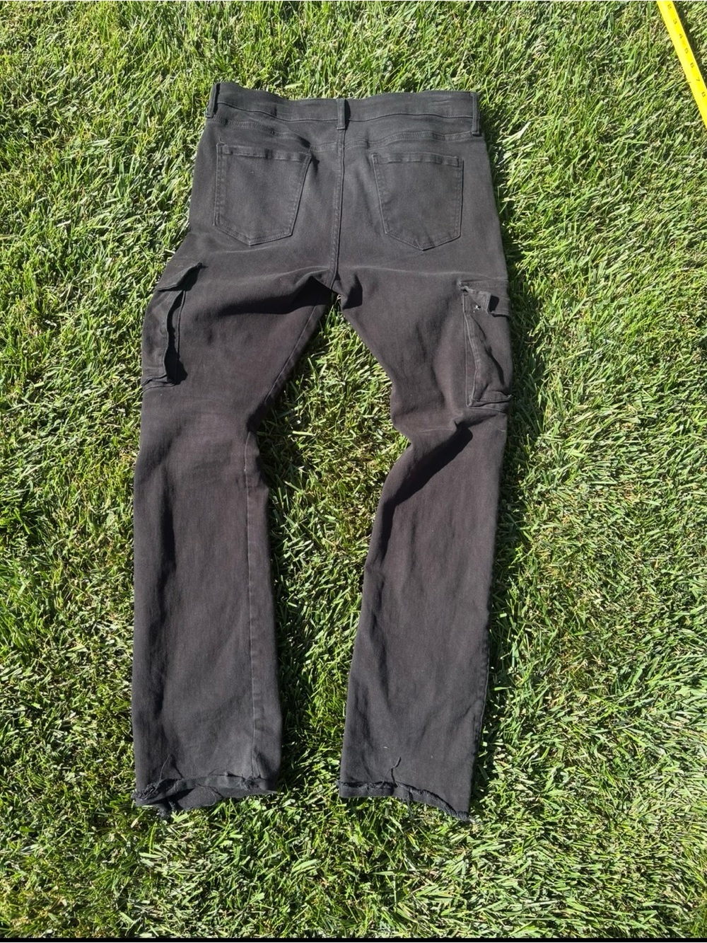 Black Cargo Pocket Jeans